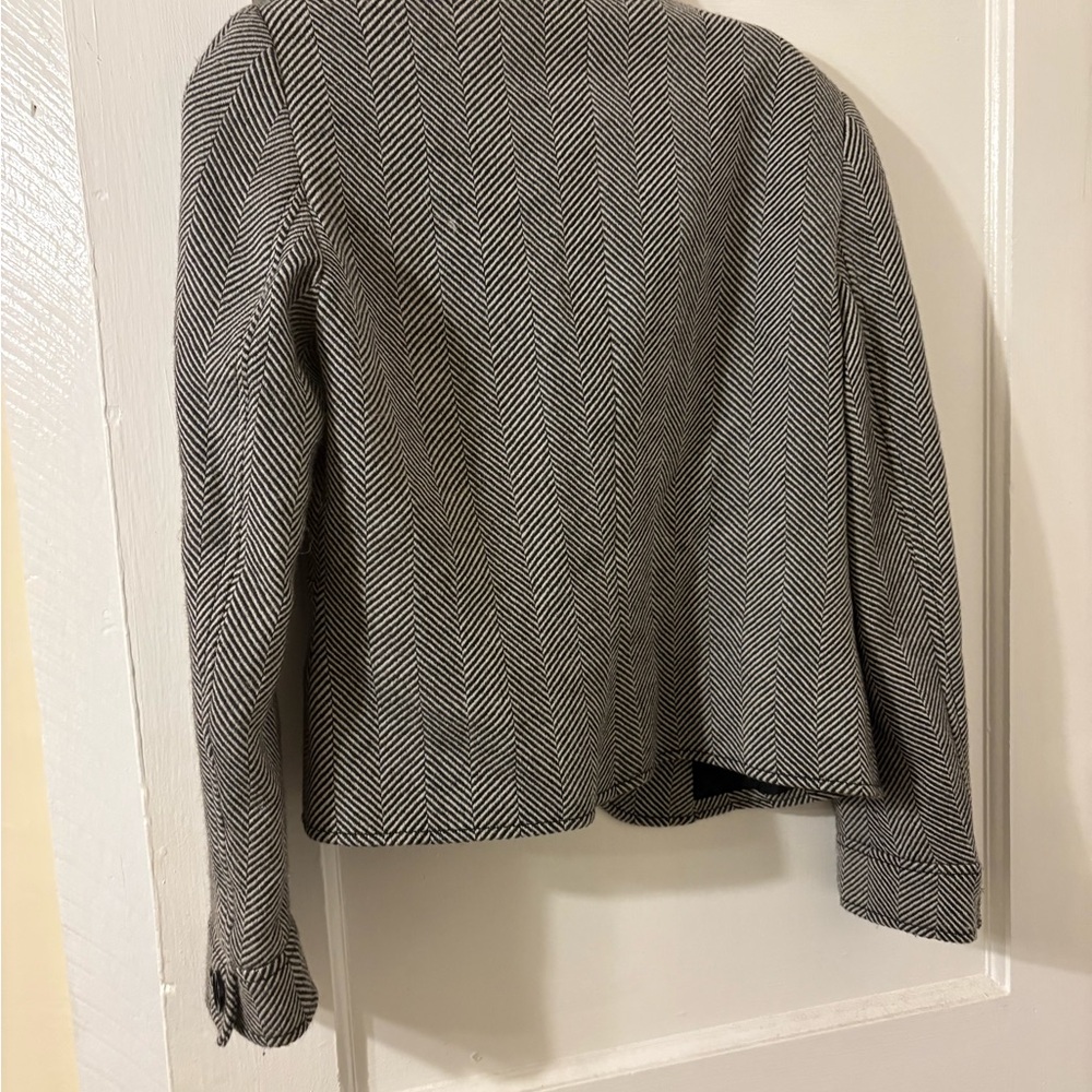 Carlisle Black and White Herringbone Blazer with Matching Skirt - Picture 4 of 5